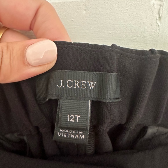 Jcrew Black Cropped Crepe Pants 12 Tall - Picture 2 of 5